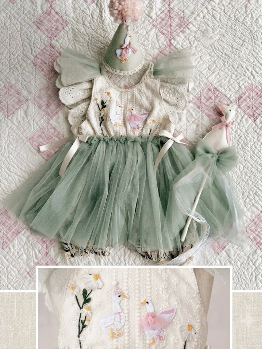 Cora and Violet Silly Goose Birthday Dress 12-24 months fit